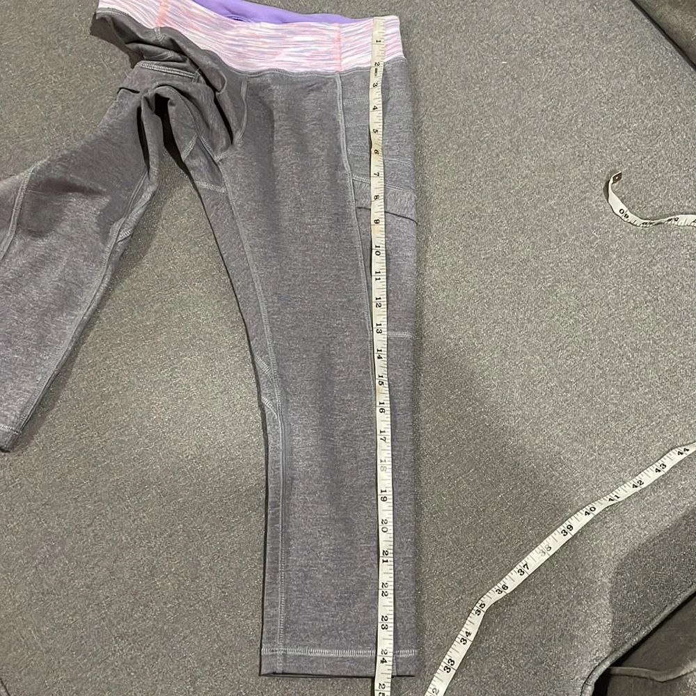 COPY - Ivivva Gray Crops size 12 with pink and purple waistband - Picture 13 of 13